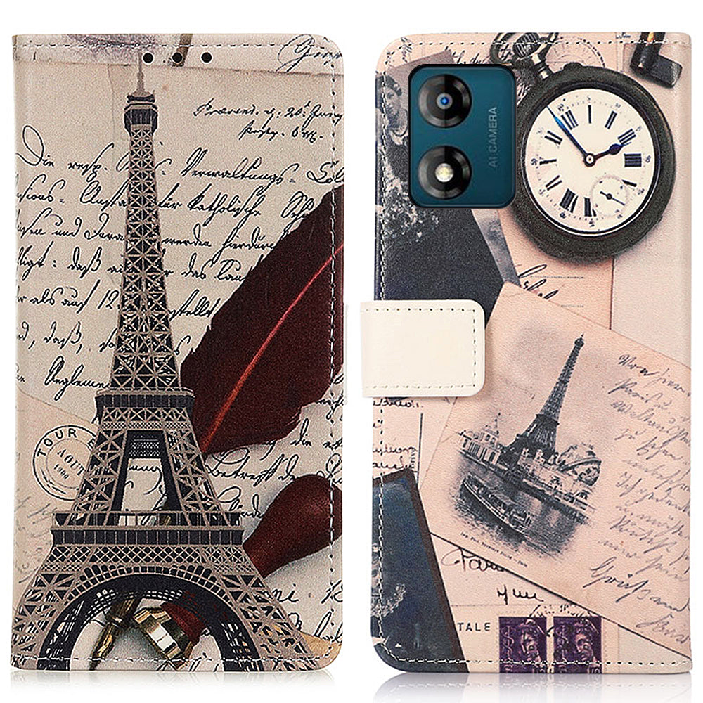 Phone Stand Case for Motorola Moto E13 4G Pattern Printing Wallet Phone Leather Cover Phone Stand Case for Motorola Moto E13 4G Pattern Printing Wallet Phone Leather Cover